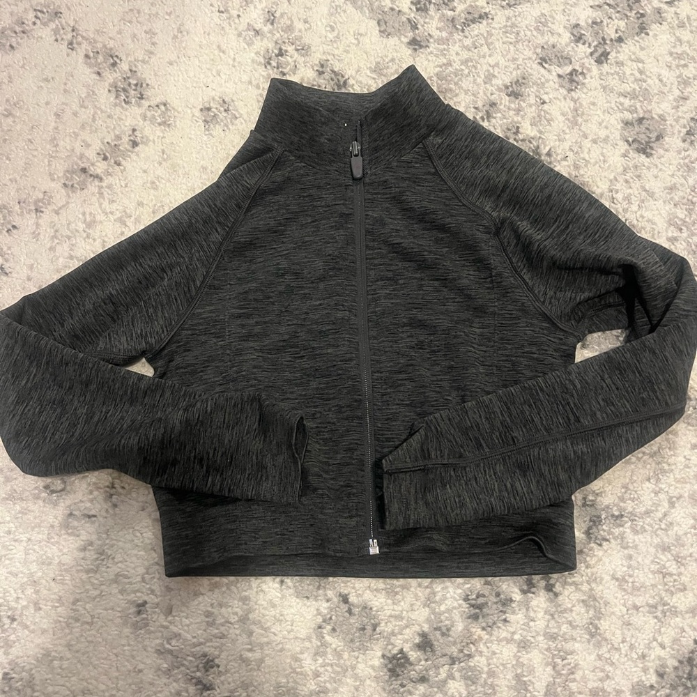 Alphalete Charcoal Grey cropped jacket